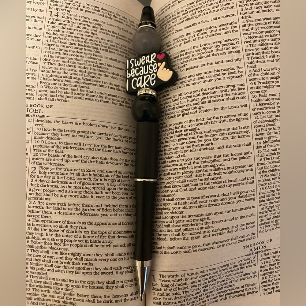 I Swear Because I Care Beaded Pen - Picture 4 of 5